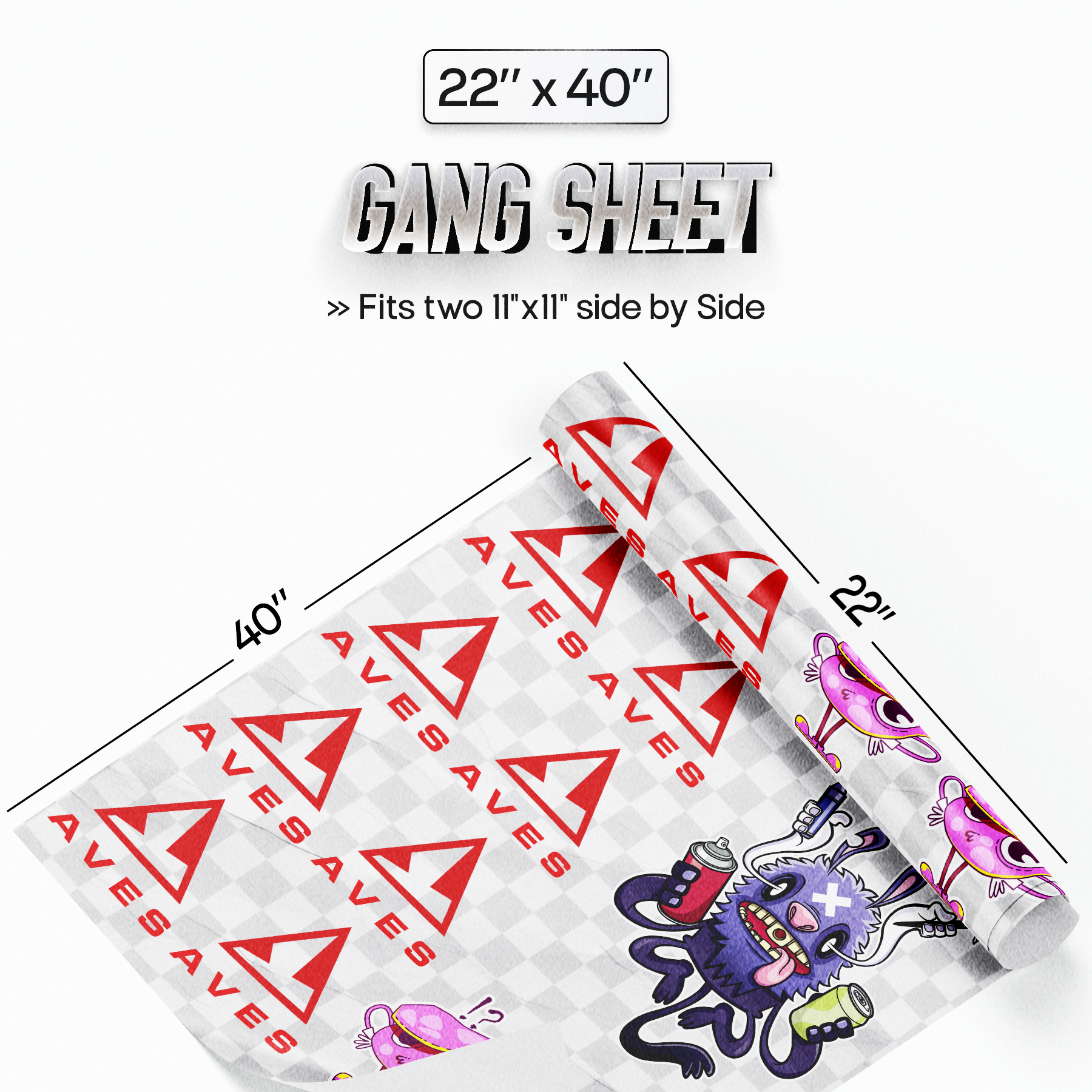 DTF Heat Transfers - Upload Your DTF Sheet