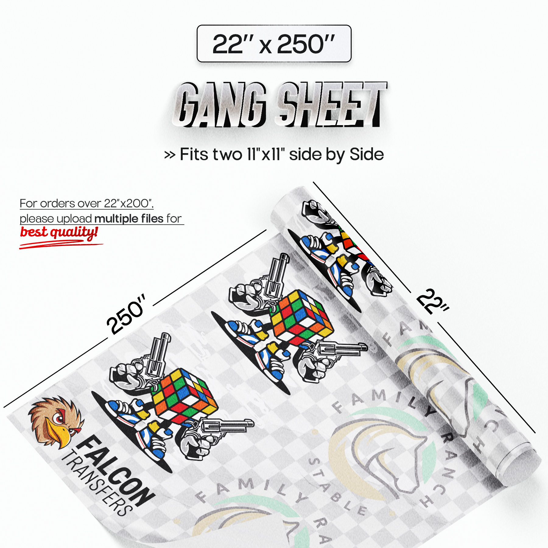 DTF Heat Transfers - Upload Your DTF Sheet