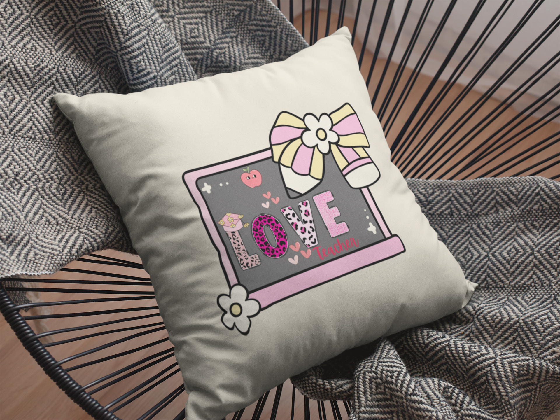 🍎💖 Love Teacher – Valentine’s Day | DTF Transfer FT1119 – Falcon Transfers