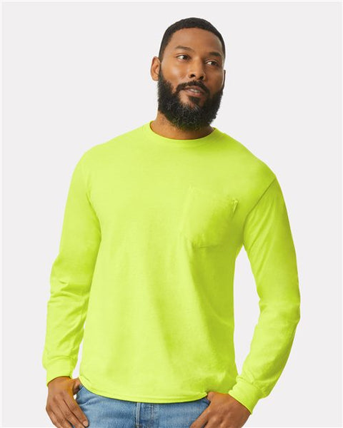 Gildan 2410 - Unisex Ultra Cotton® Long Sleeve Pocket T-Shirt