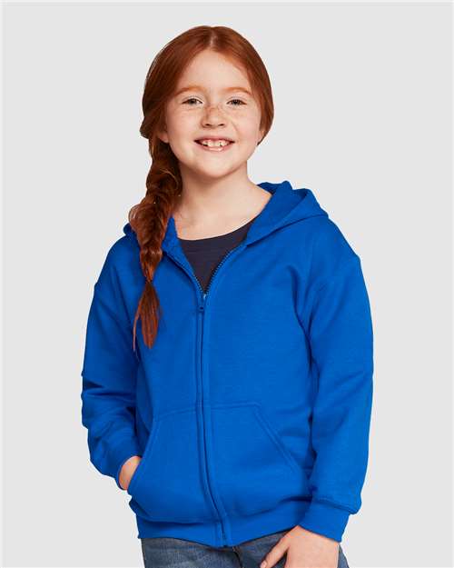 Gildan 18600B - Youth Heavy Blend™ Full-Zip Hooded Sweatshirt