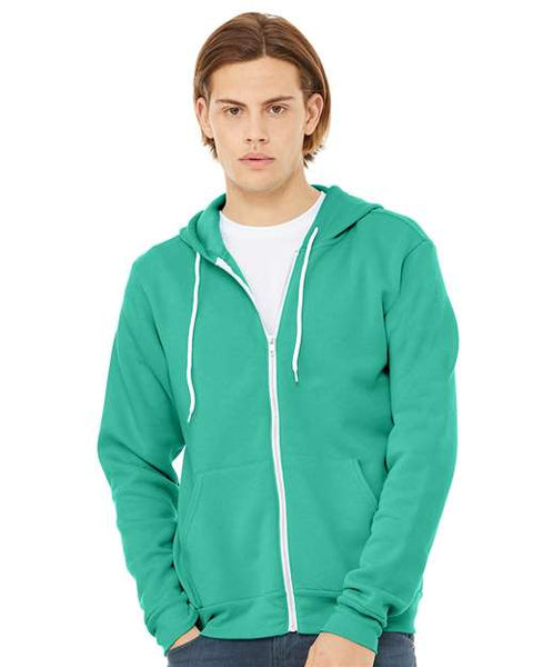 BELLA + CANVAS 3739 - Unisex Sponge Fleece Full-Zip Hoodie Sweatshirt