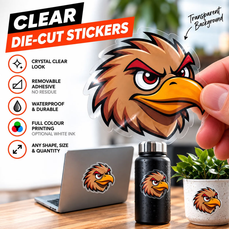 Clear Die-Cut Stickers