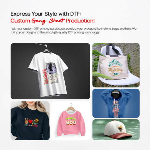 DTF Heat Transfers - Upload Your DTF Sheet