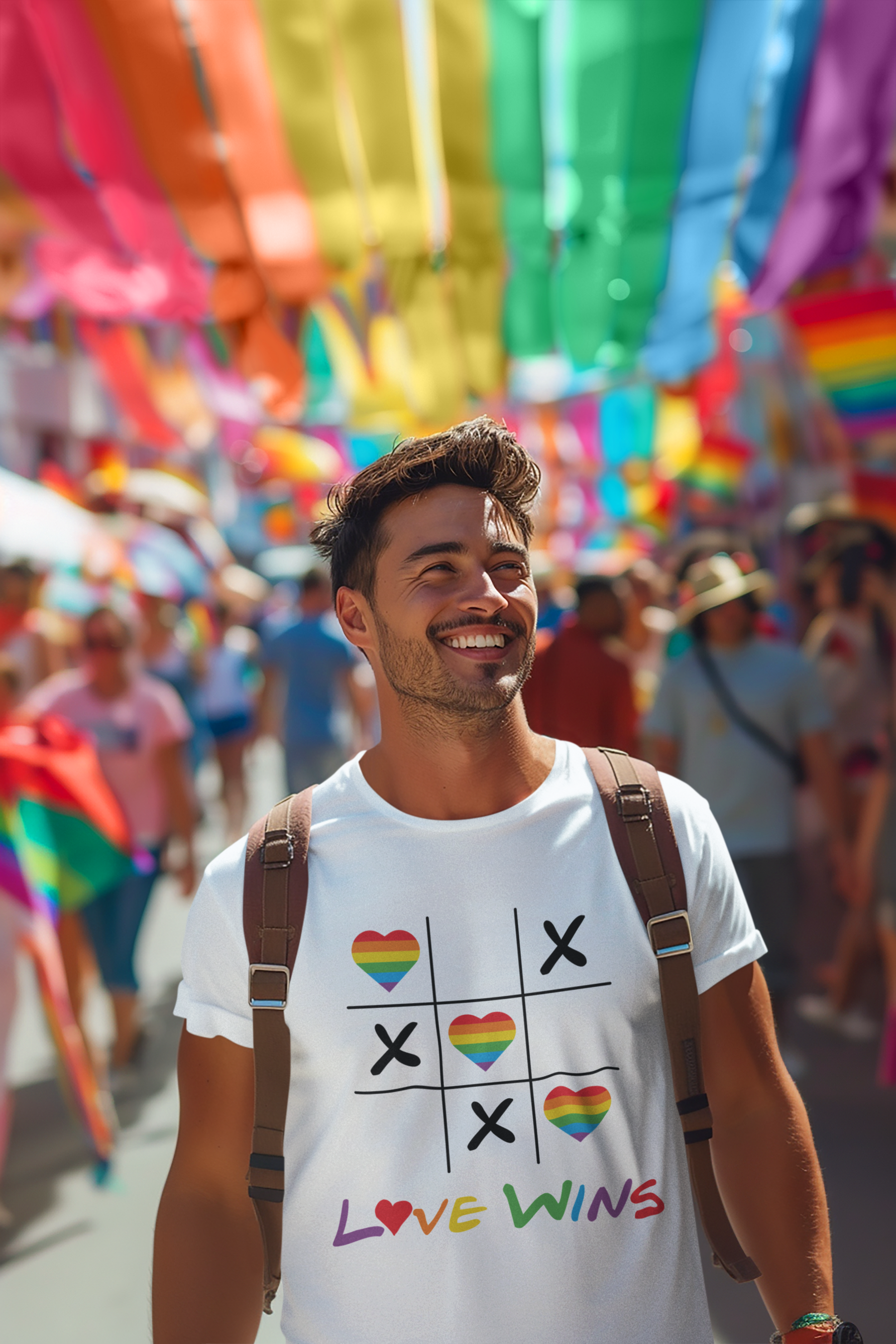 🌈 Love Wins Tic Tac Toe Funny Design DTF Transfer FT341