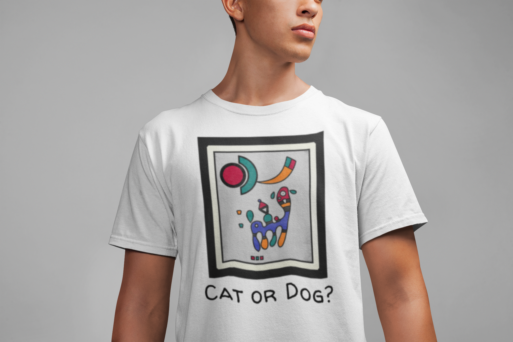 🎨 Abstract “Cat or Dog?” Design DTF Transfer FT424