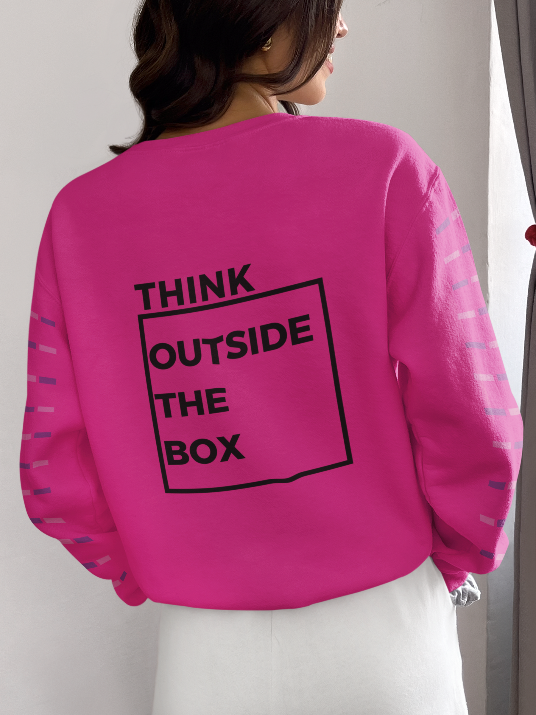 🧠✨ “Think Outside the Box”  DTF Transfer in Black FT533