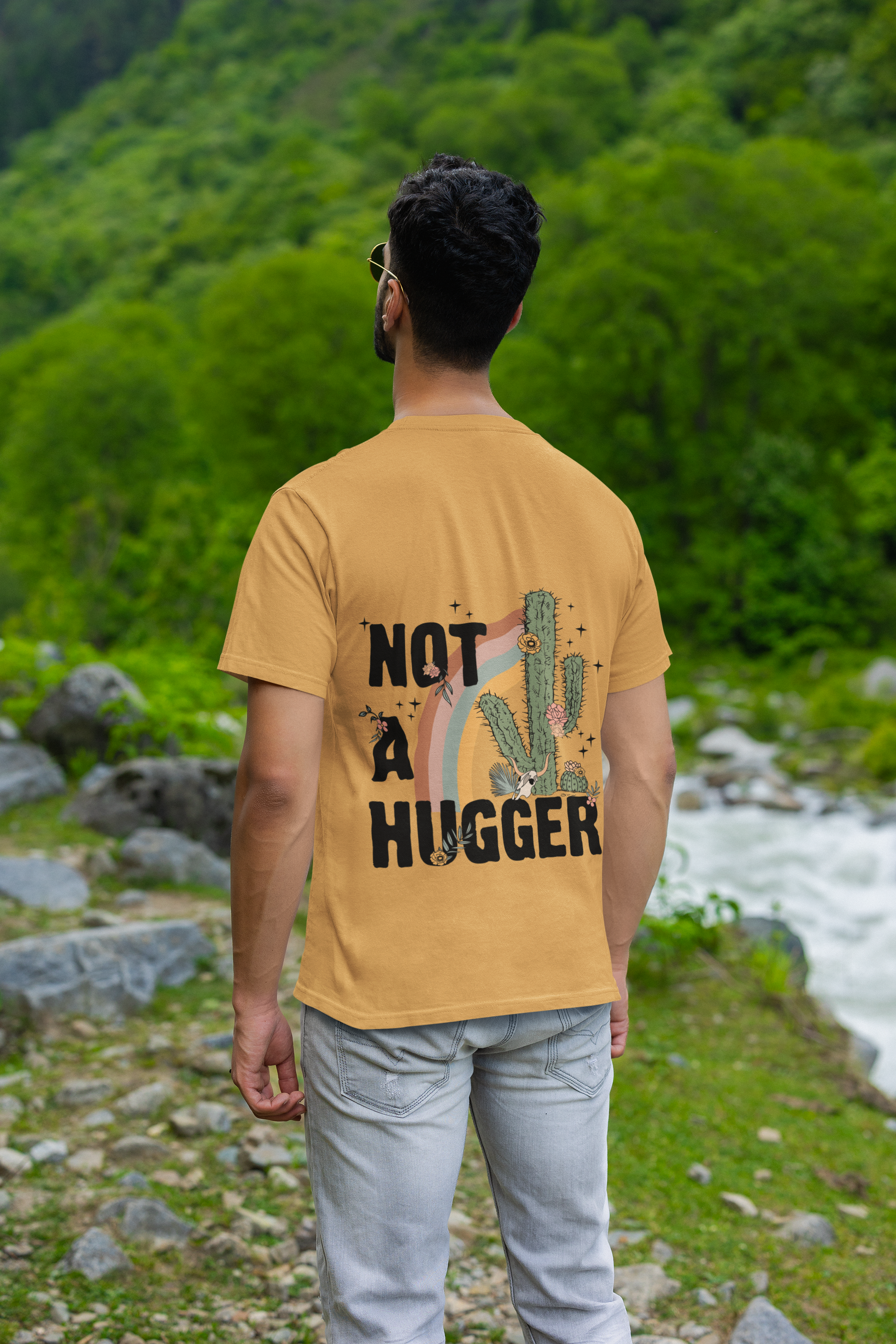 🌵🌈 Desert Bloom – Cactus &amp; Rainbow | Boho Aesthetic DTF Transfer FT801