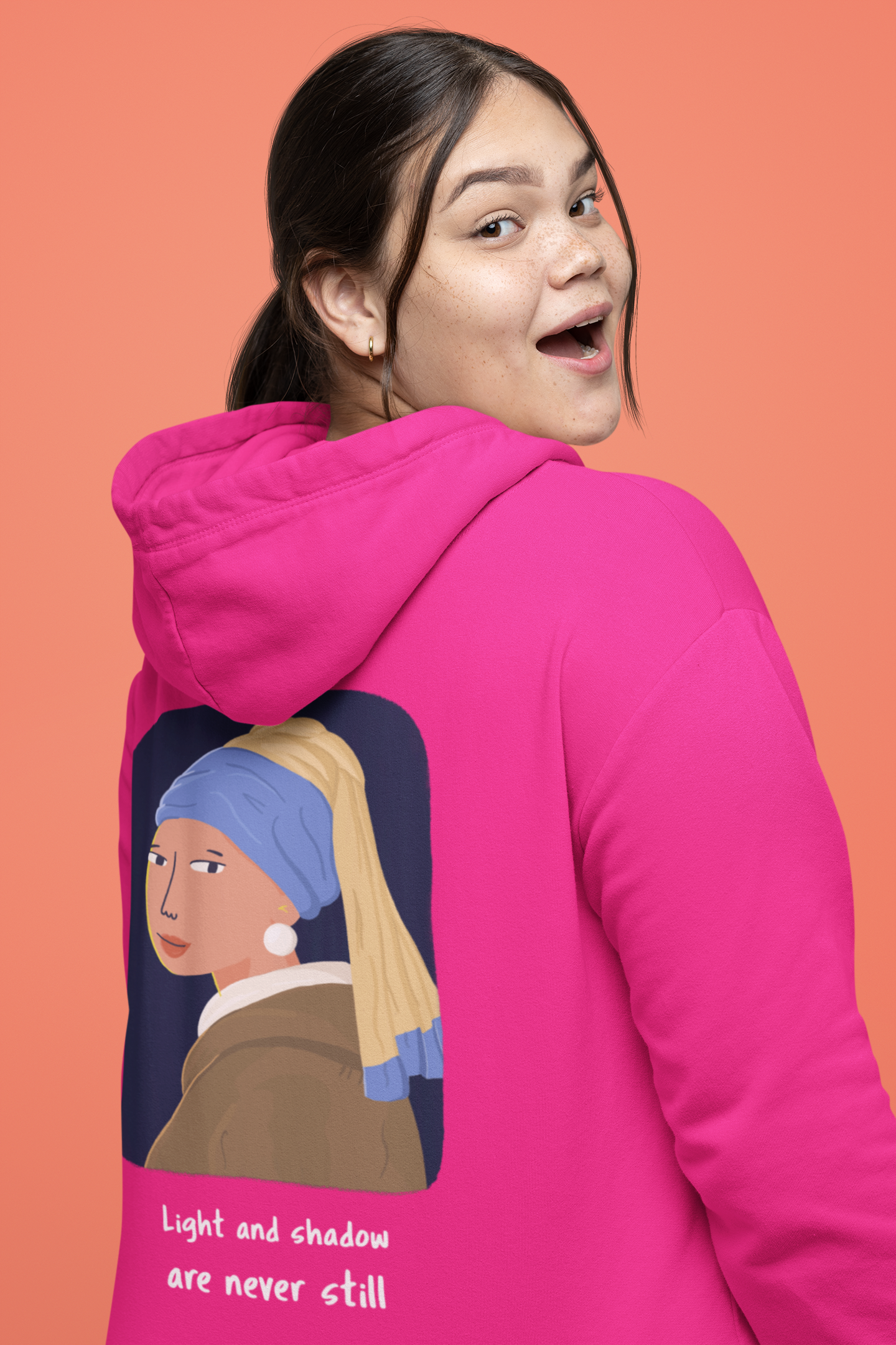 🎨🖤 Girl with a Pearl Earring – Reimagined | DTF Transfer FT680