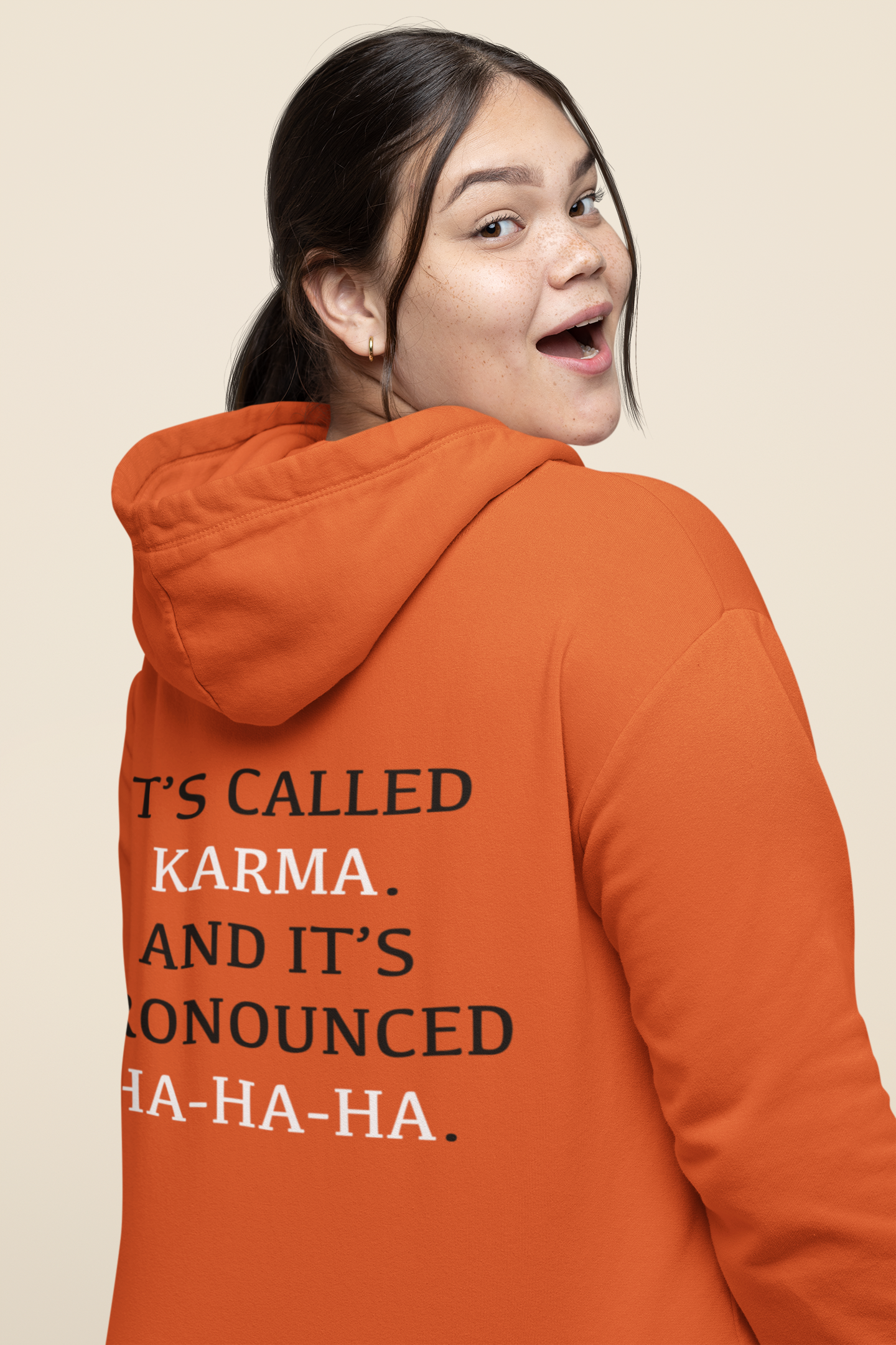 😏 It’s Called Karma And It’s Pronounced Ha-Ha-Ha Bold Minimalist Design DTF Transfer FT378