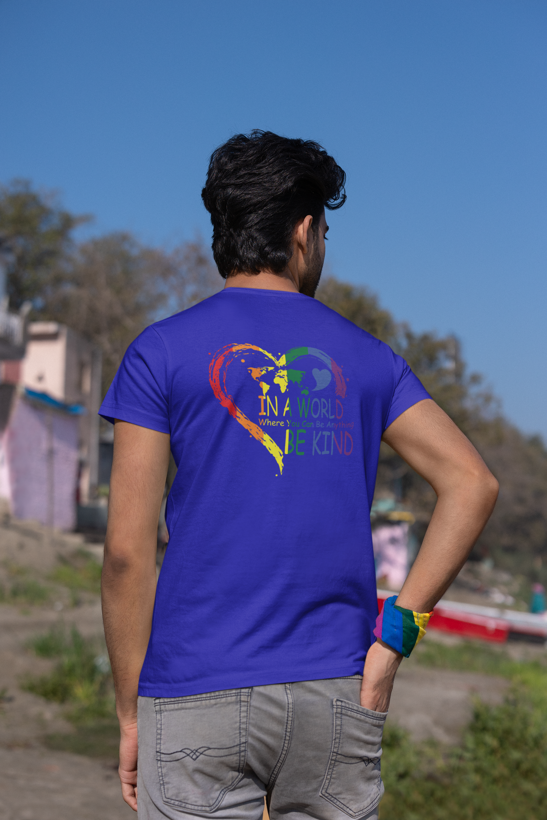 🌍 In a World Where You Can Be Anything, Be Kind | Pride DTF Transfer FT716