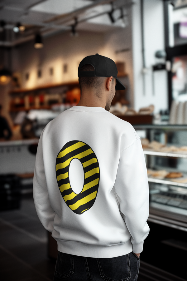⚠️ “0” - Zero - Yellow & Black Striped Pattern Numeric | DTF Transfer FT1020