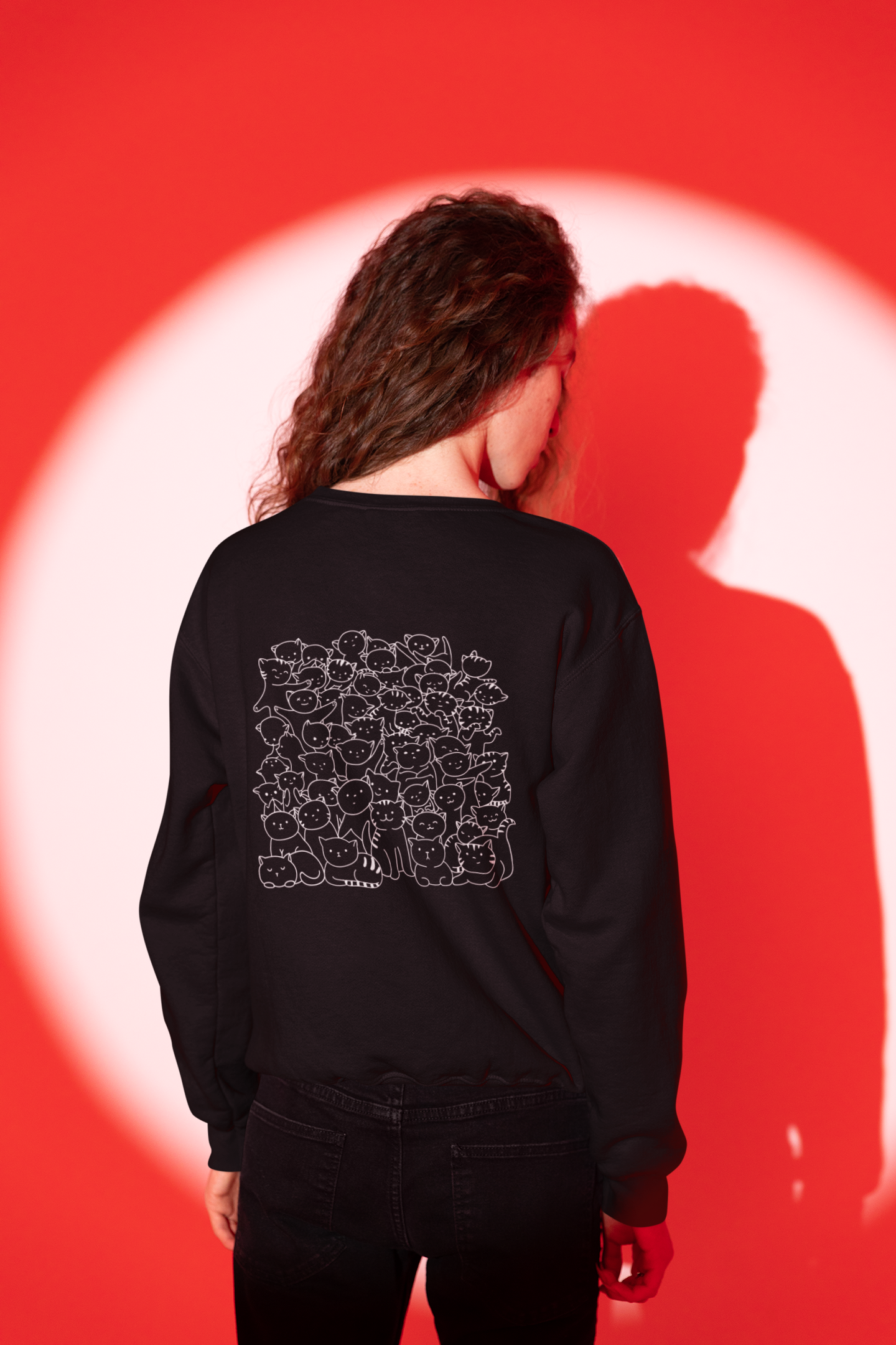 🐱🖤 Cat Crowd | Minimal Line Art DTF Transfer FT758