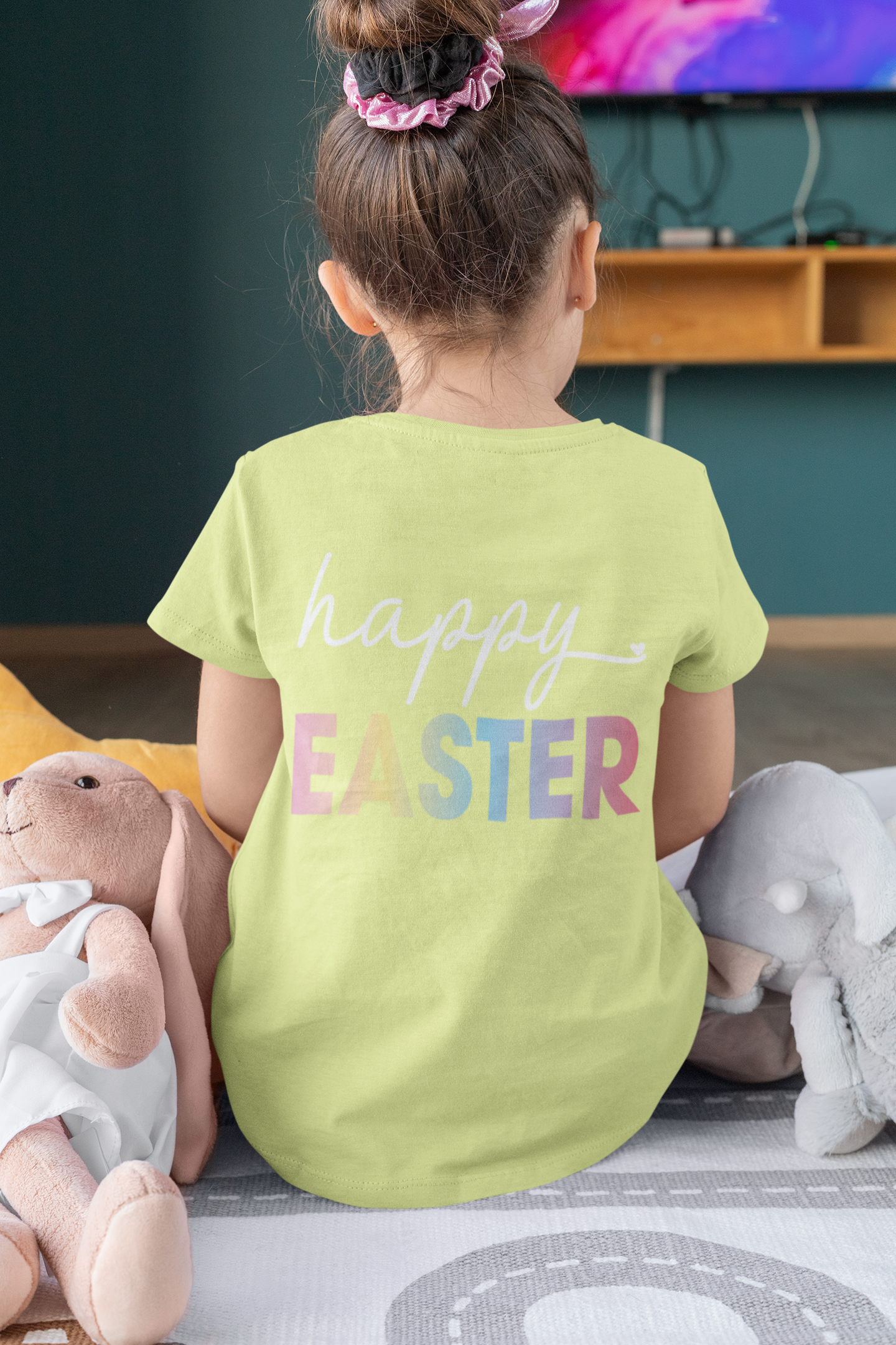 🌈 Happy Easter Bright & Modern Spring Gradient Design DTF Transfer FT358