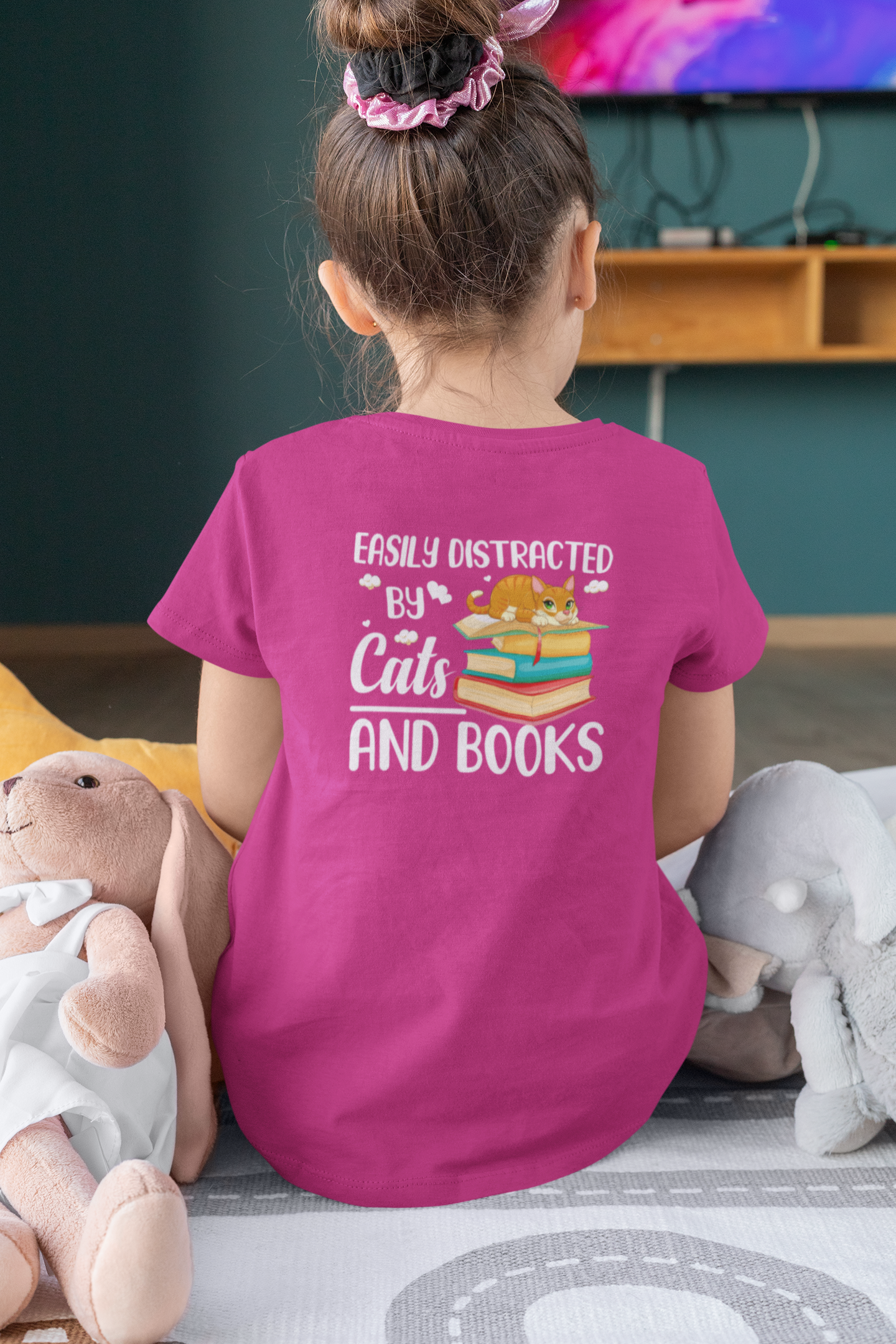 🐱📚 Easily Distracted by Cats and Books | Cute Bookish DTF Transfer FT780