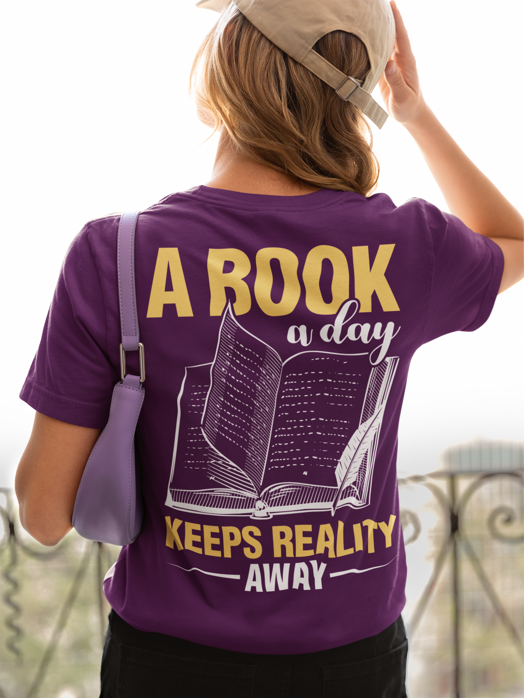 📚 A Book a Day Keeps Reality Away | Vintage Reader DTF Transfer FT776