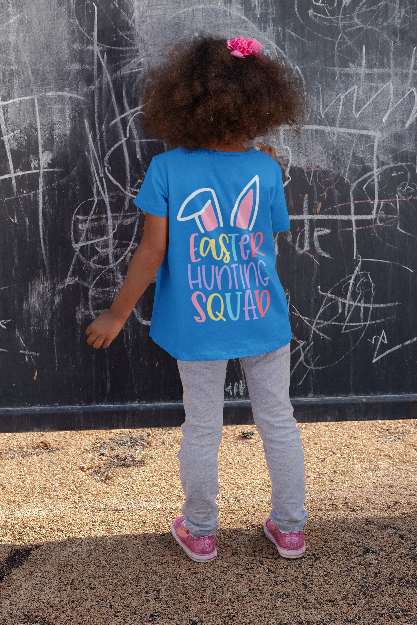 🐰 Easter Hunting Squad Colorful Bunny Ears Design DTF Transfer FT370