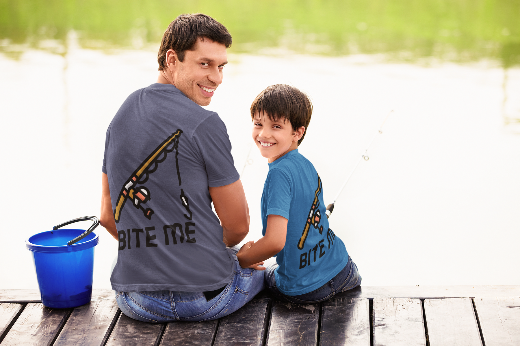 🎣 Bite Me – Minimal Fishing Rod DTF Transfer FT834