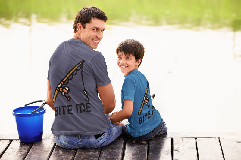 🎣 Bite Me – Minimal Fishing Rod DTF Transfer FT834