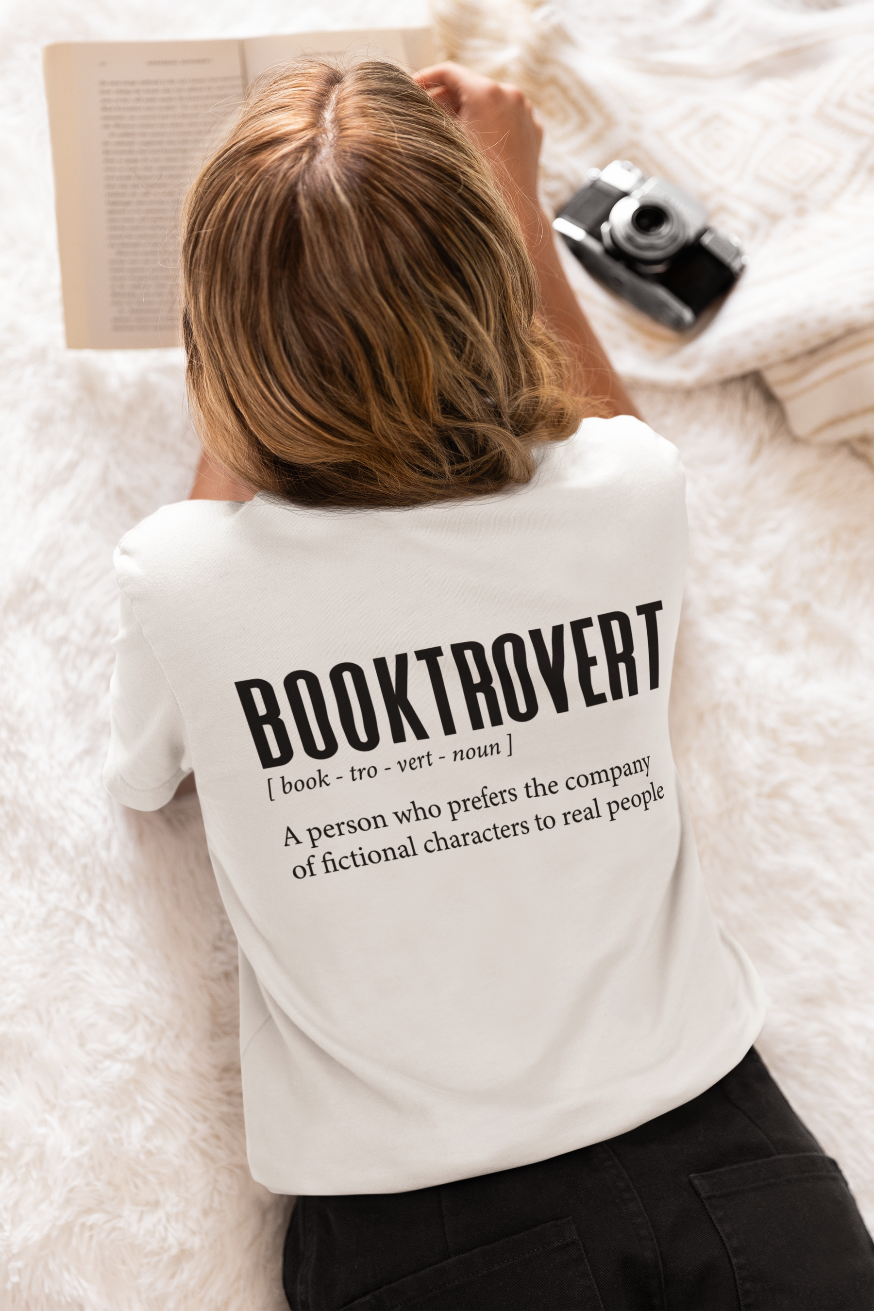 📚 Booktrovert – Literary Definition - Black Font DTF Transfer FT727