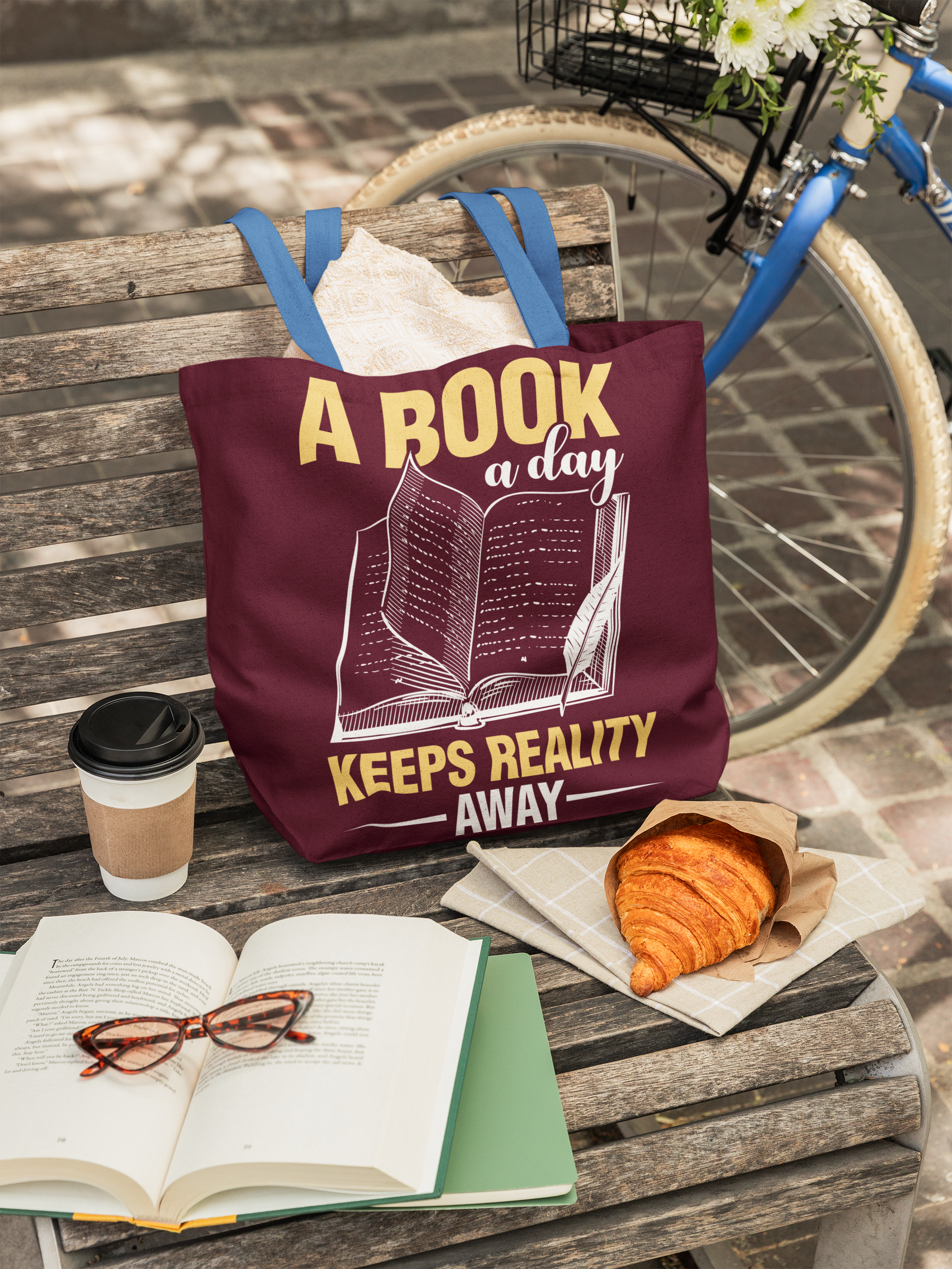 📚 A Book a Day Keeps Reality Away | Vintage Reader DTF Transfer FT776