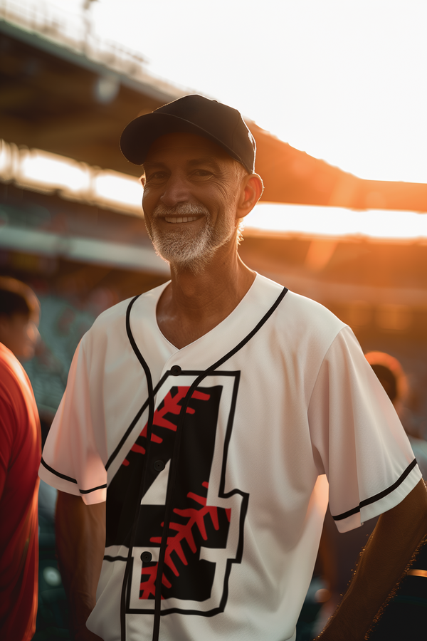 ⚾ Athletic Number “4” – Baseball Stitch | DTF Transfer FT1168