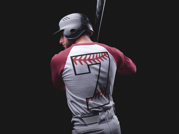 ⚾ Pro Baseball Number “7” – Stitched Edge | DTF Transfer FT1181