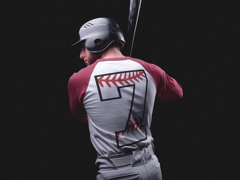 ⚾ Pro Baseball Number “7” – Stitched Edge | DTF Transfer FT1181