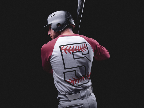 ⚾ Pro Baseball Number “5” – Stitched Edge| DTF Transfer FT1179