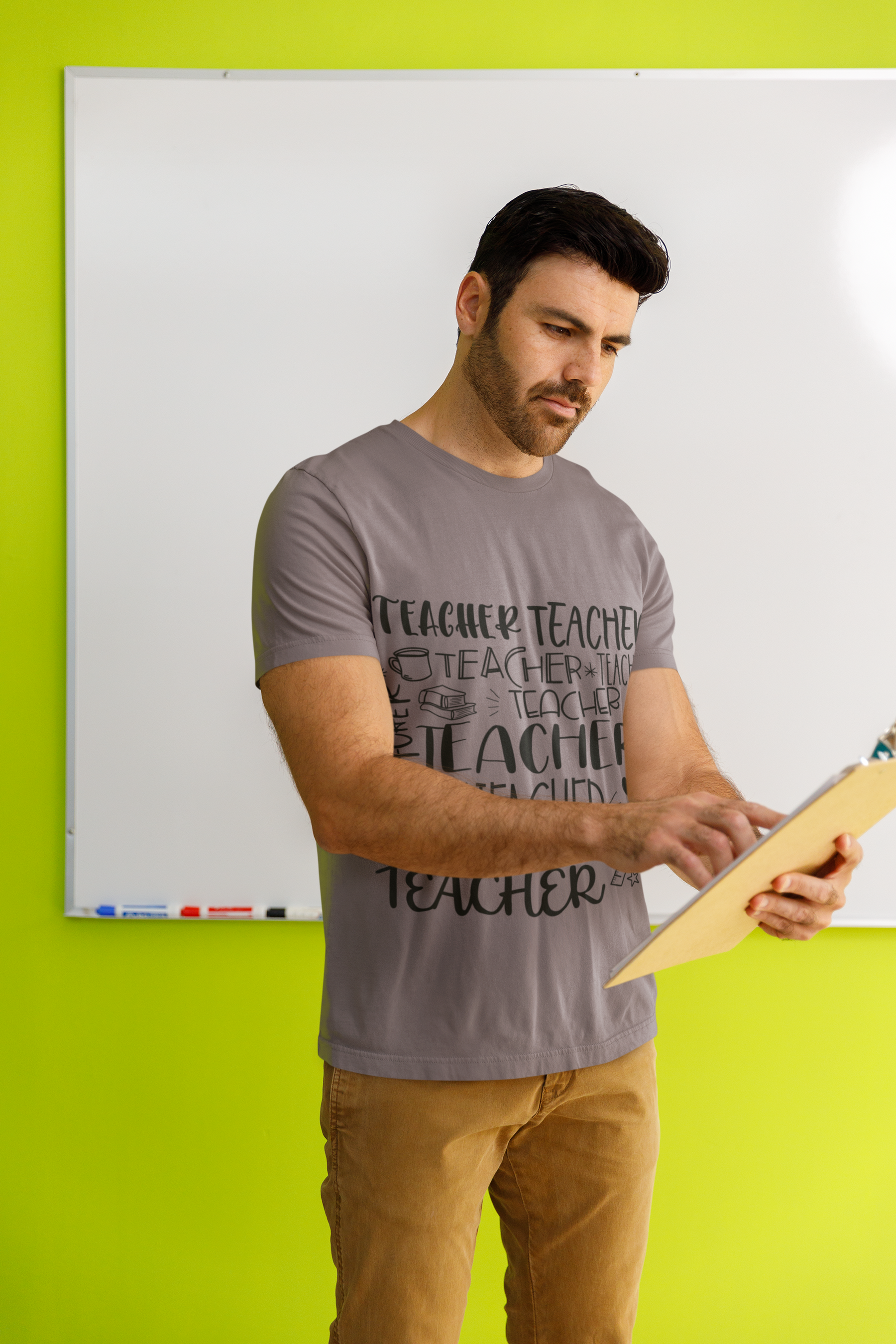 📚🍎✏️ Teacher Icons Collage – Everyday Educator Life | DTF Transfer FT939