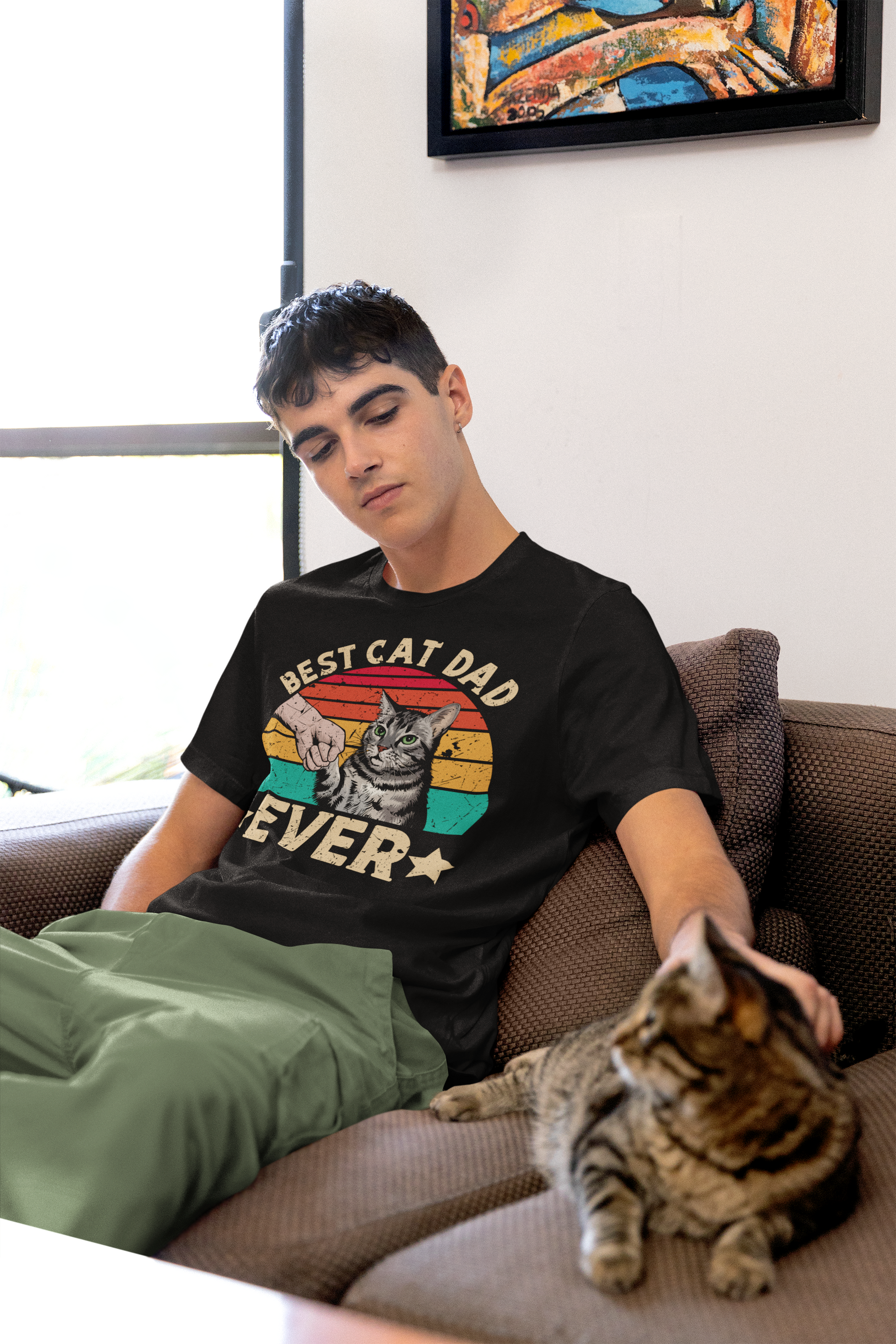 🐾 Best Cat Dad DTF Transfer  FT165