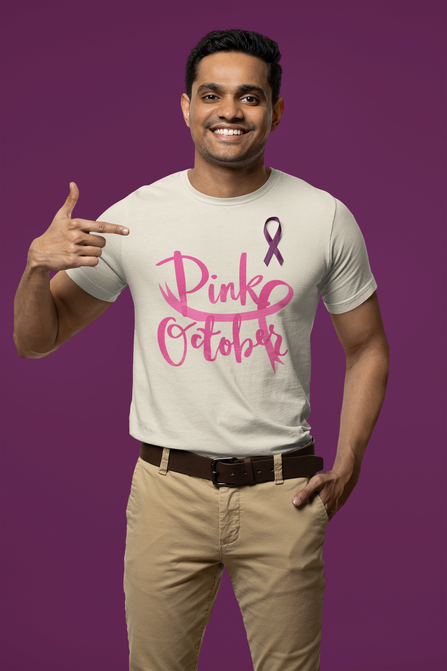 🩷 Pink October – Breast Cancer Awareness Ribbon Design  FT493