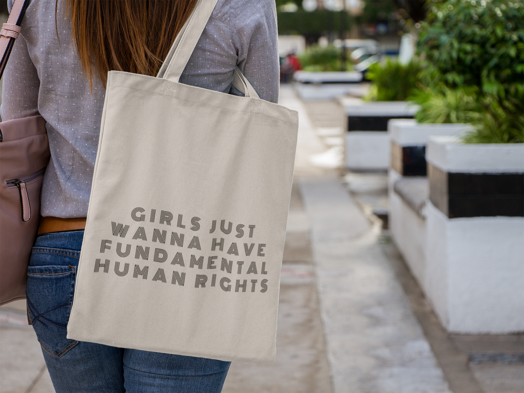 💅 Girls Just Wanna Have Fundamental Human Rights - Black Font | DTF Transfer FT667