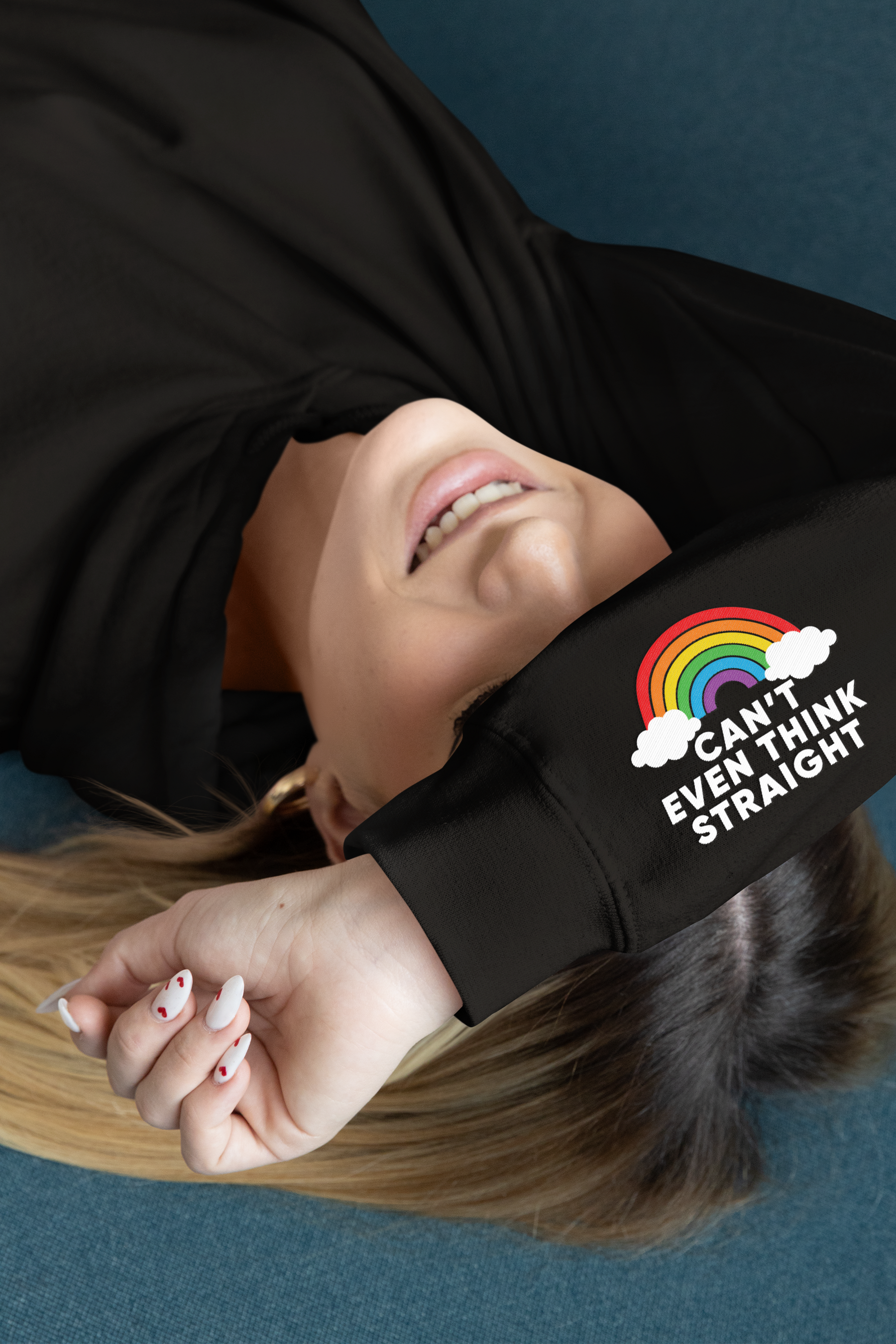 🌈 Classic Rainbow with Clouds | Minimal Feel-Good DTF Transfer FT710