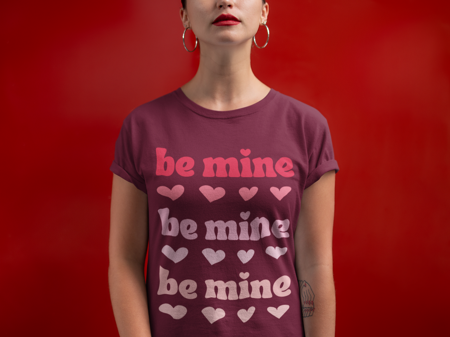💘 Be Mine Cute Pastel Tones Design DTF Transfer FT400