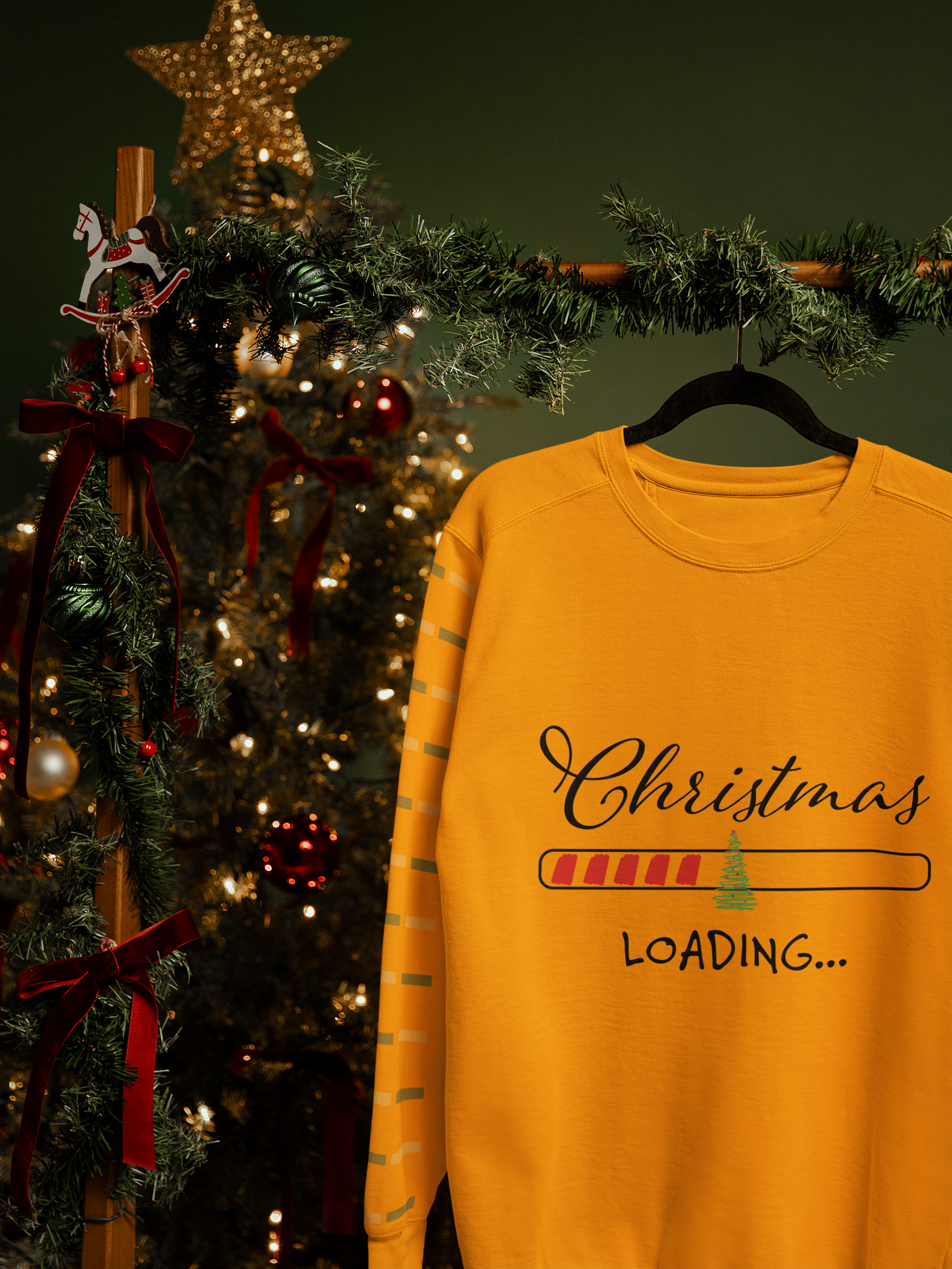 🎄 Christmas Loading DTF in Black Transfer FT463