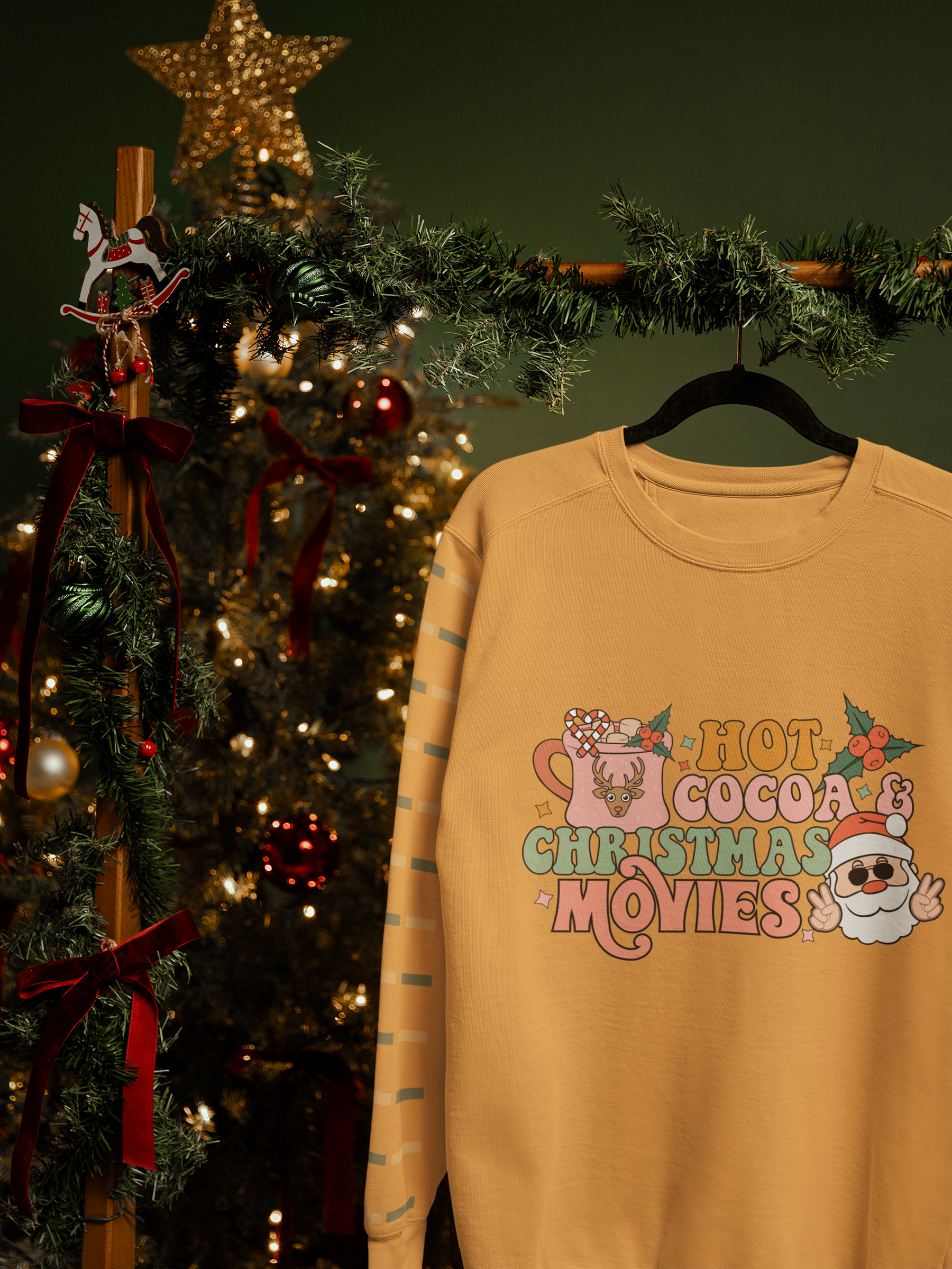 🎄 Hot Cocoa & Christmas Movies  DTF Transfer FT450