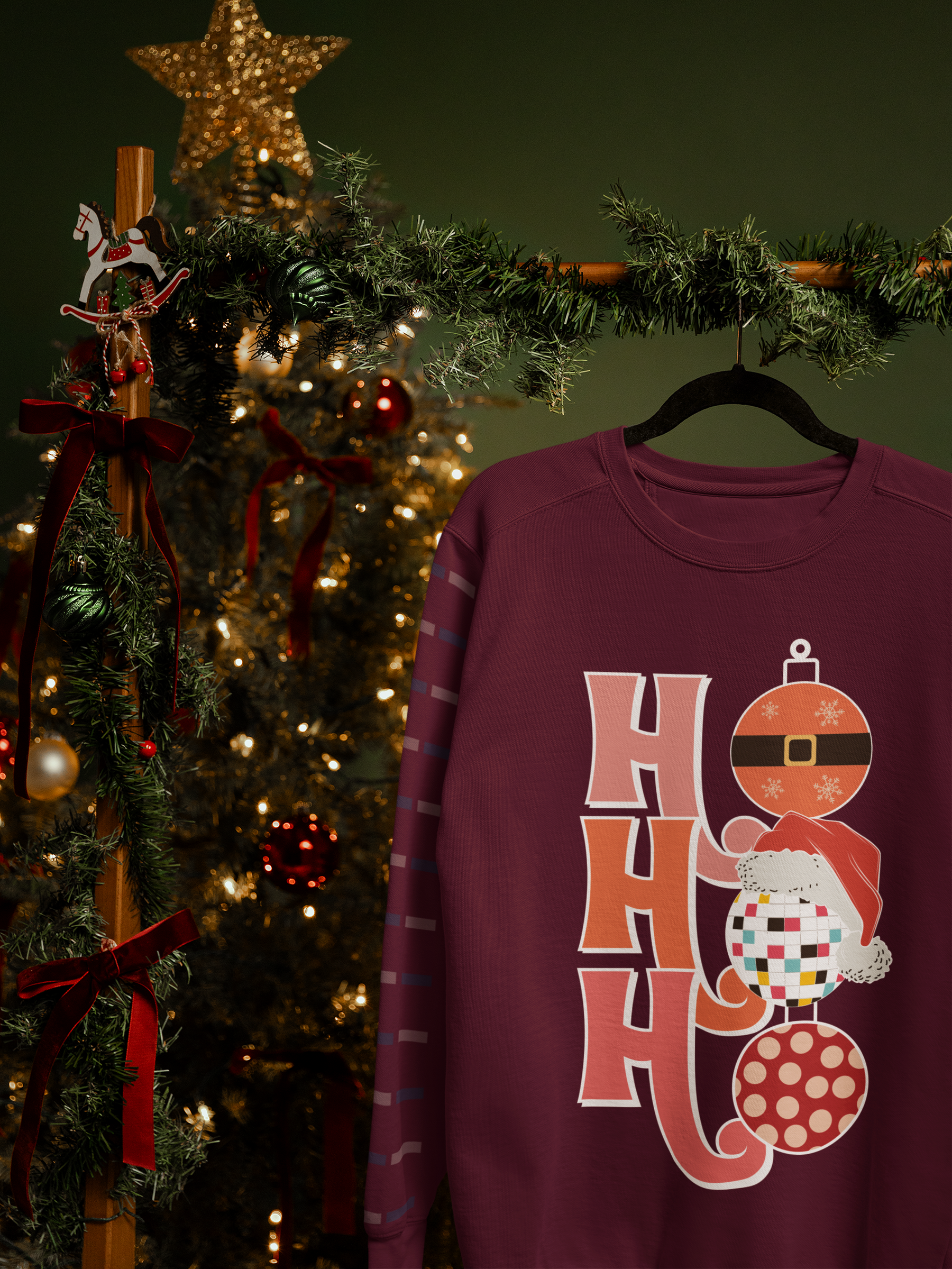 🎄 Retro Pastel Ho Ho Ho  DTF Transfer FT451