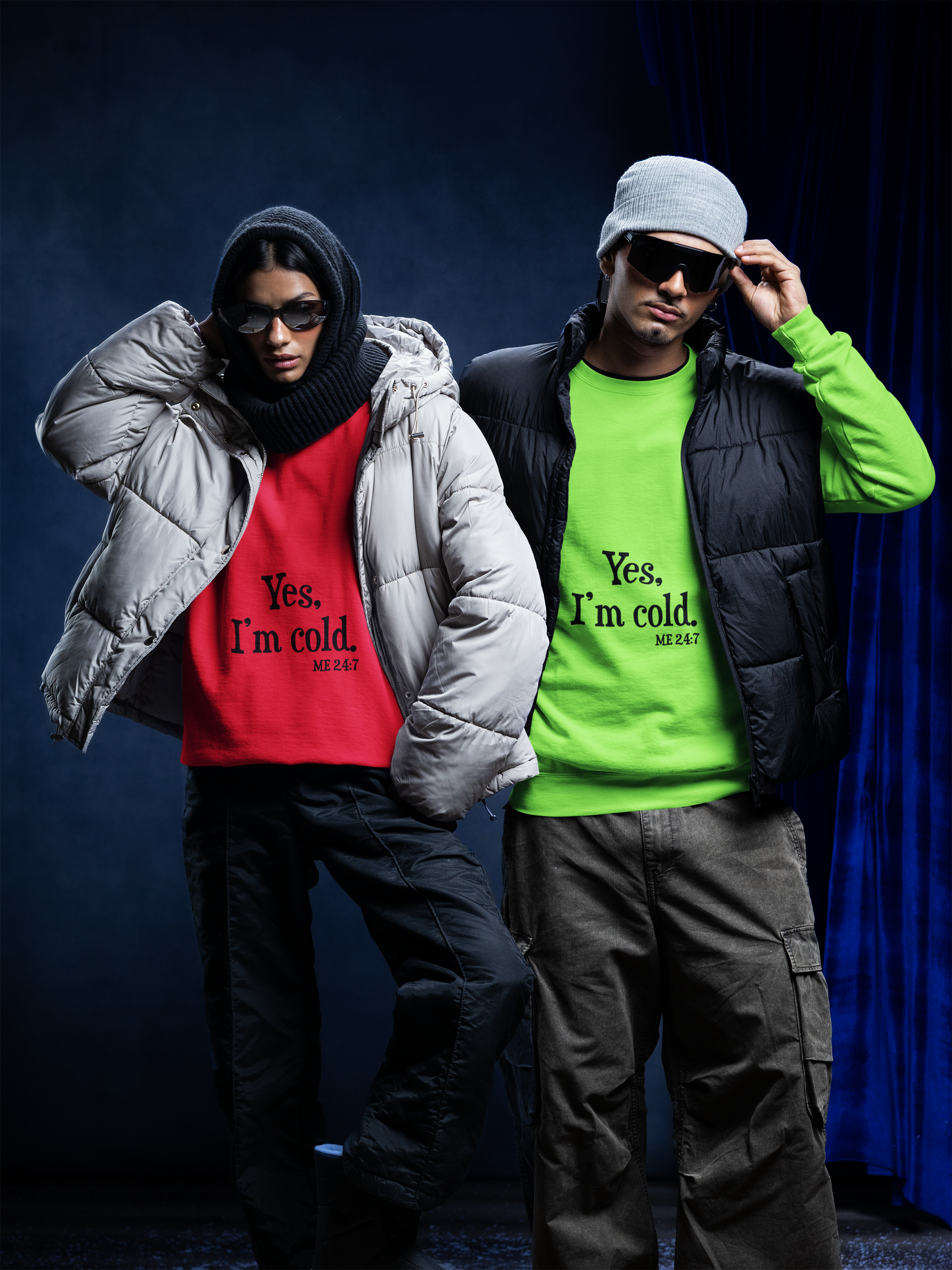 ❄️ Yes, I’m Cold. ME 24:7 Black Font Design DTF Transfer FT417