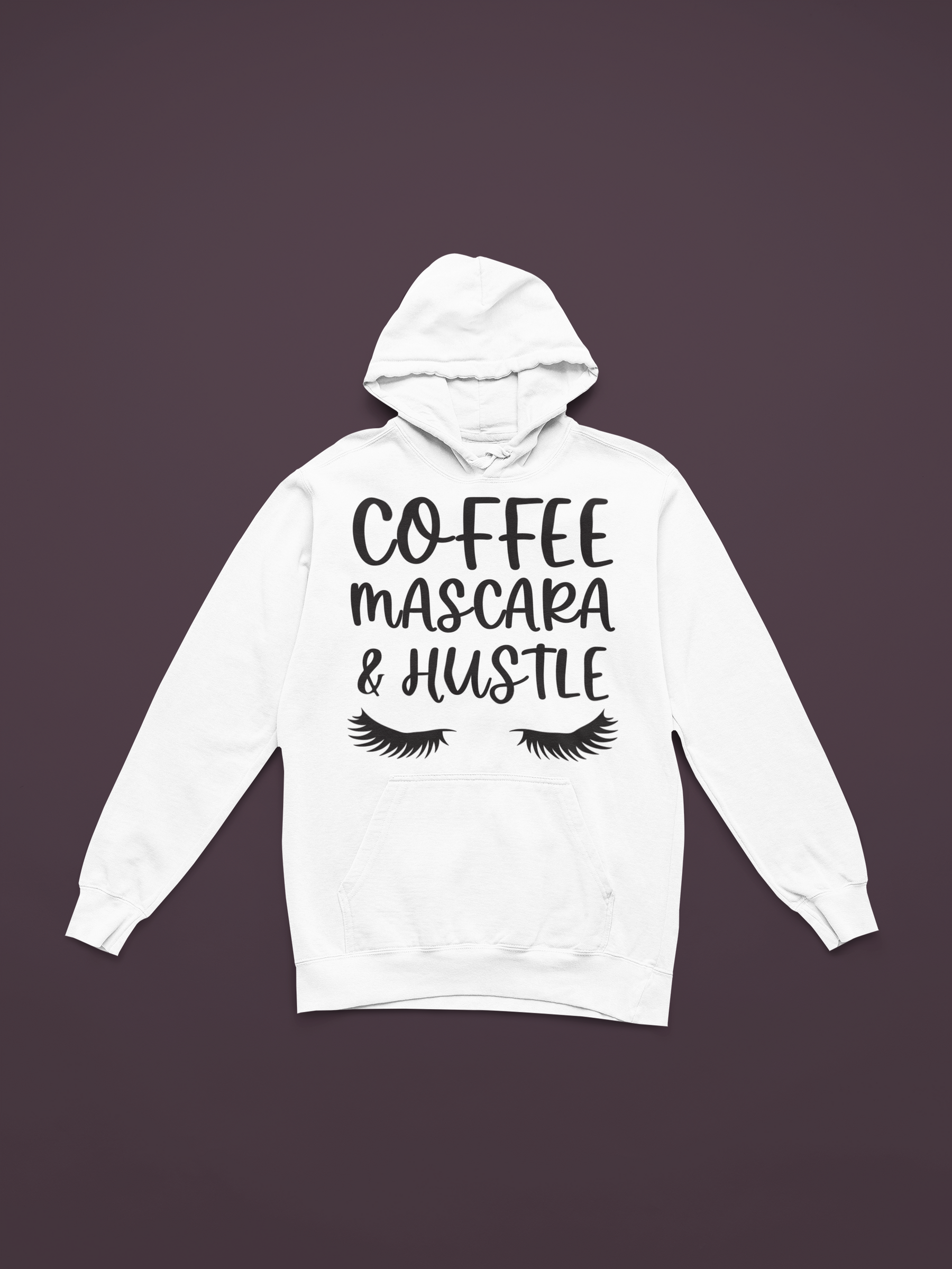 ☕🖤 Coffee, Mascara & Hustle – Everyday Ritual Quote | DTF Transfer FT949