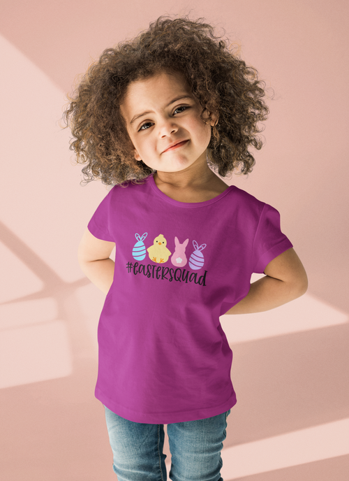 🌸 #EasterSquad Cute Chick & Bunny Black Font Design DTF Transfer FT369