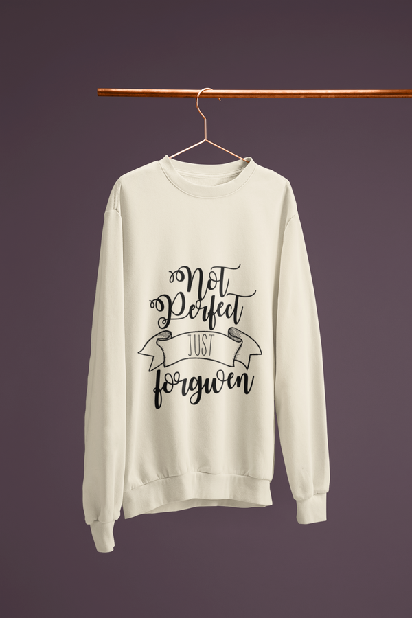 🖤✨ NOT PERFECT, JUST FORGIVEN – Black DTF Transfer FT919