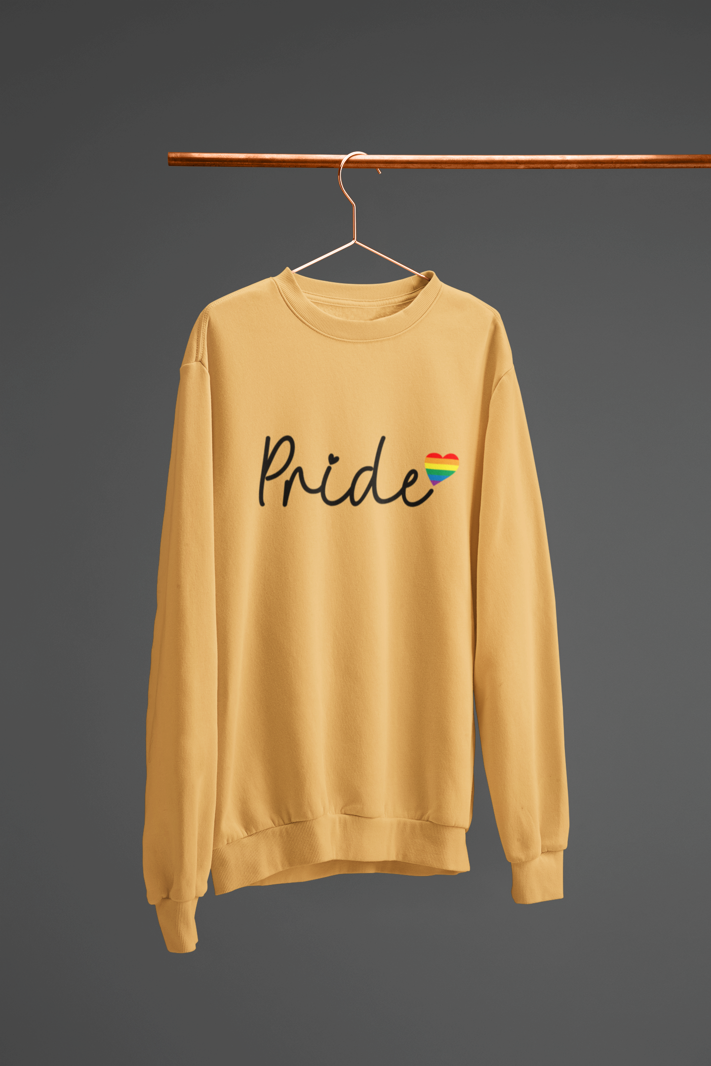 🌈🖤 PRIDE – Love Is Love | Rainbow Heart DTF Transfer FT899