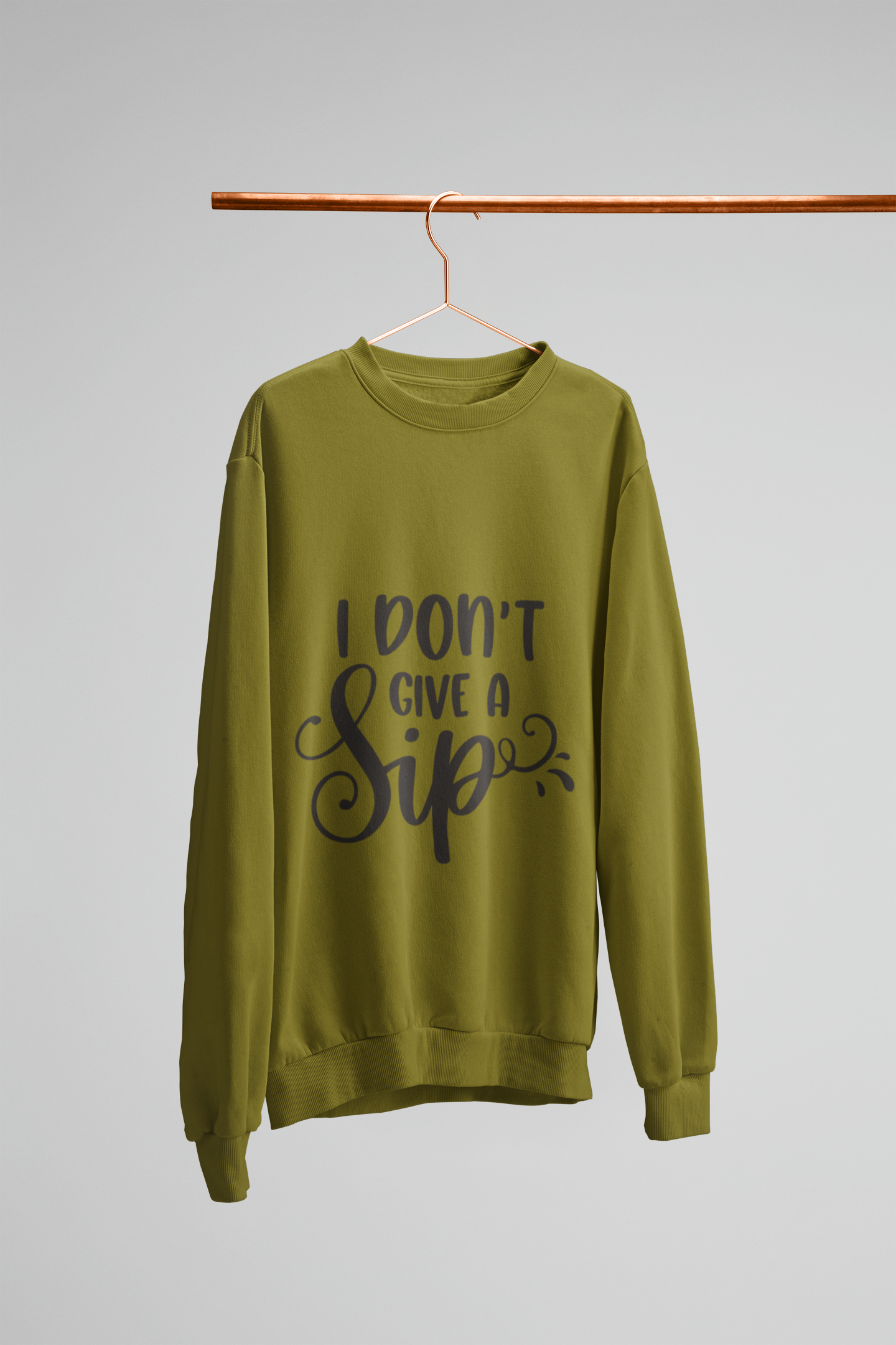 ✨🖤 I Don’t Give a Sip – Minimal Attitude Quote | DTF Transfer FT948