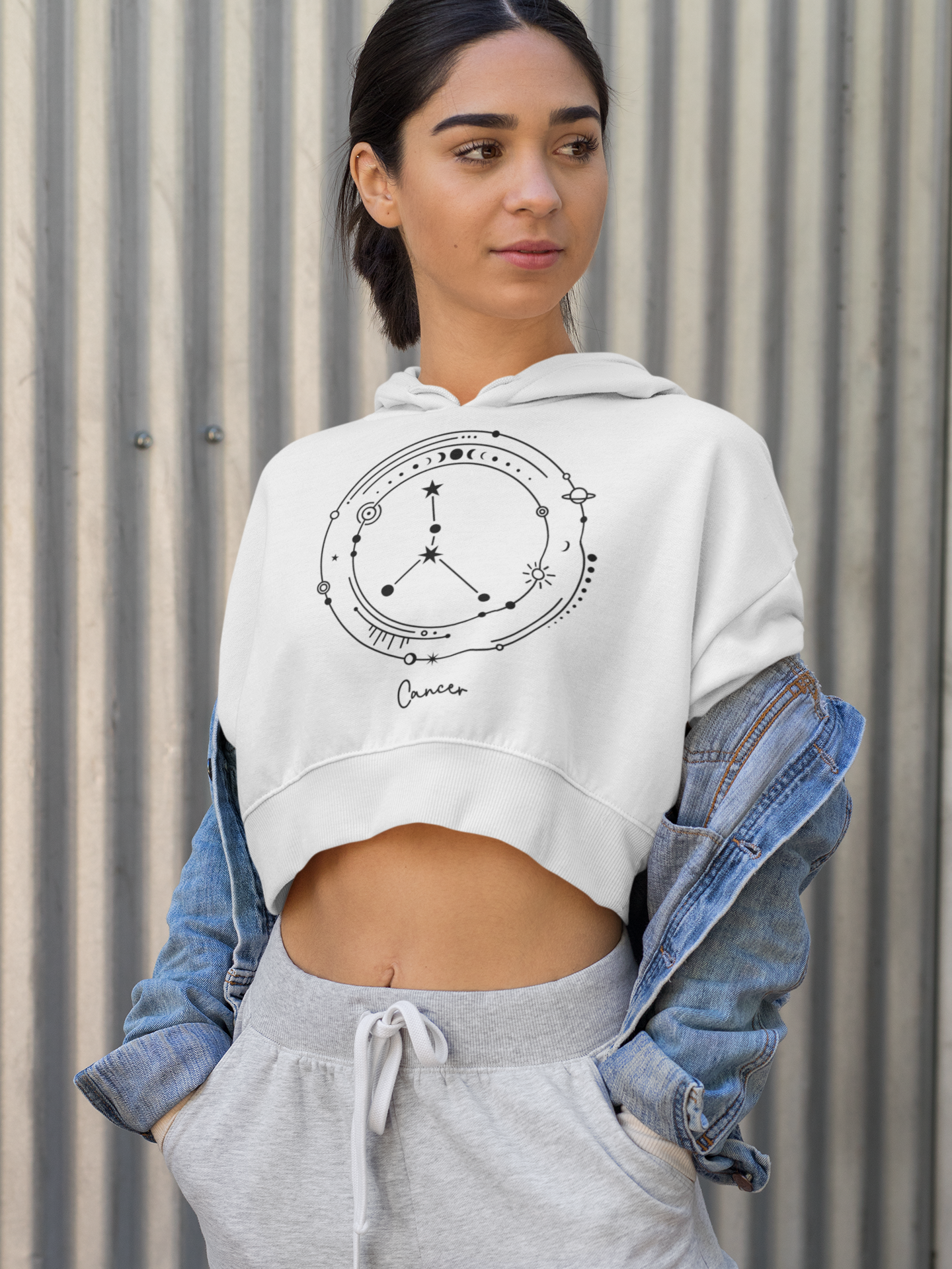 ♋ Cancer – Celestial Symbol | Minimal Astrology DTF Transfer FT794