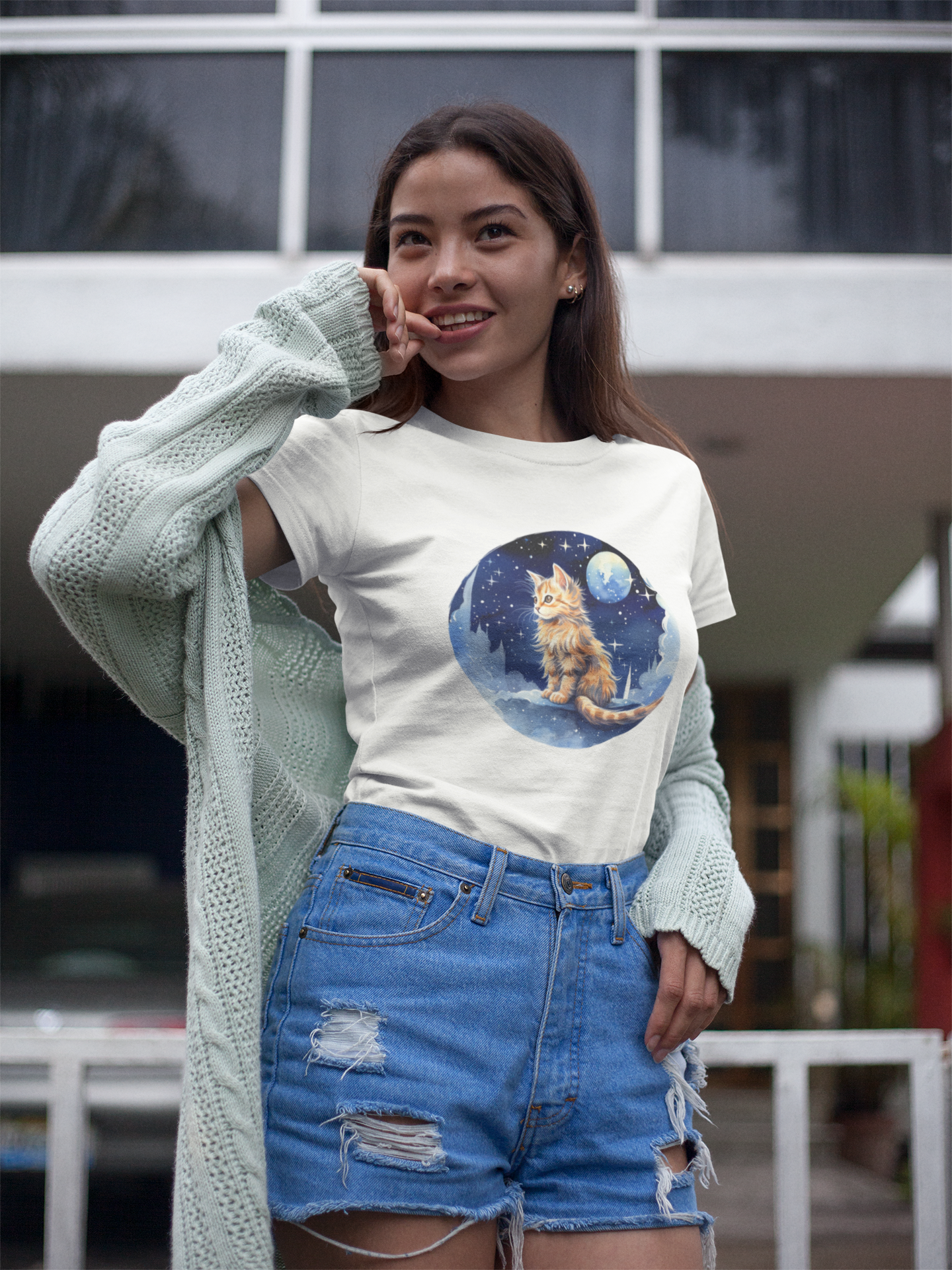 🌙🐾 The Kitten of the Night Design DTF Transfer FT232