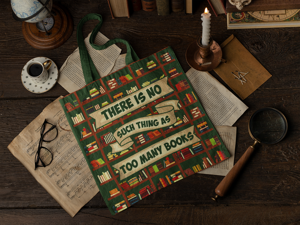📚✨ There Is No Such Thing As Too Many Books | Book Lover DTF Transfer FT742