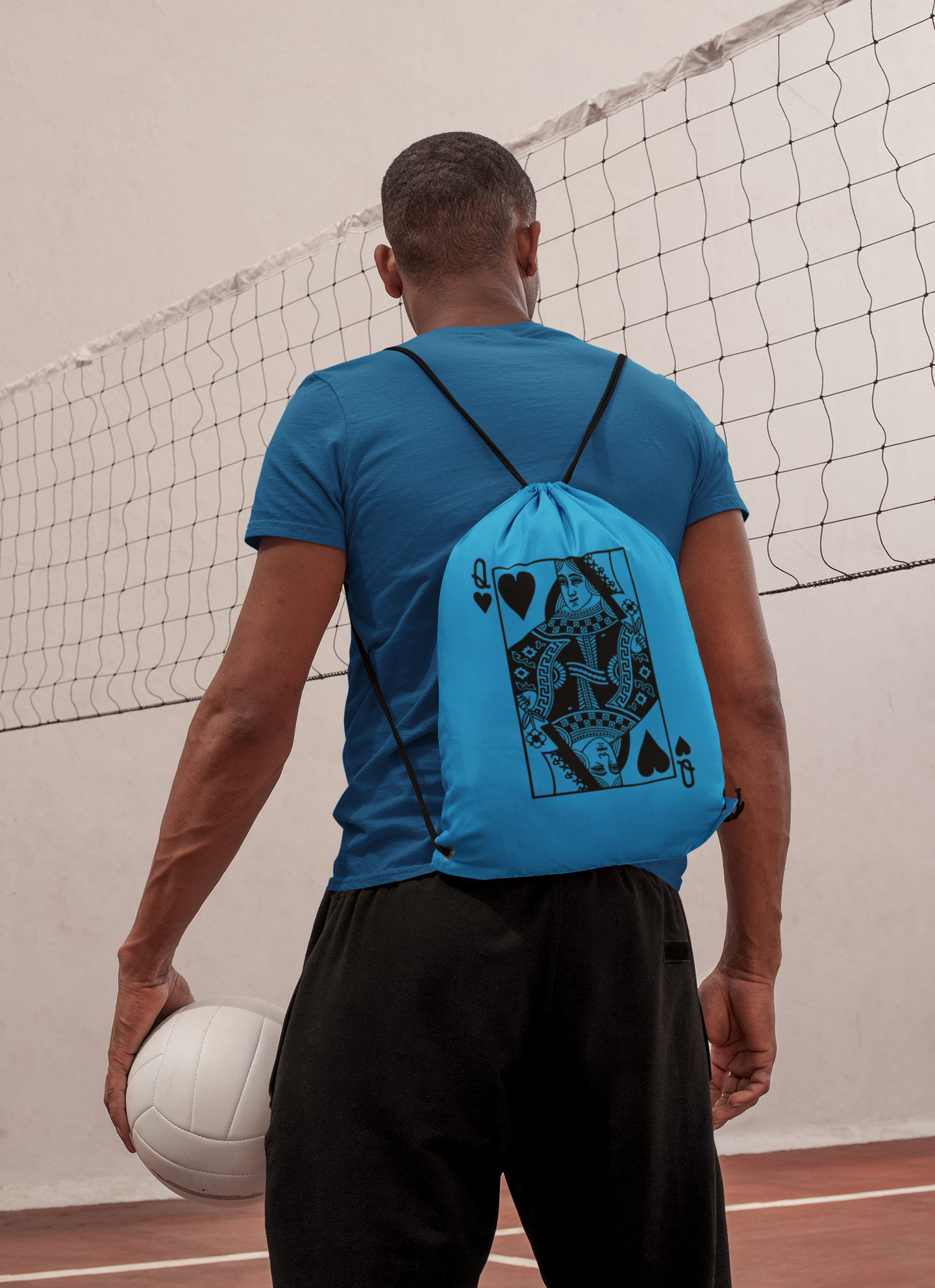 👑 Queen of Hearts Classic Playing Black Card Design DTF Transfer FT414