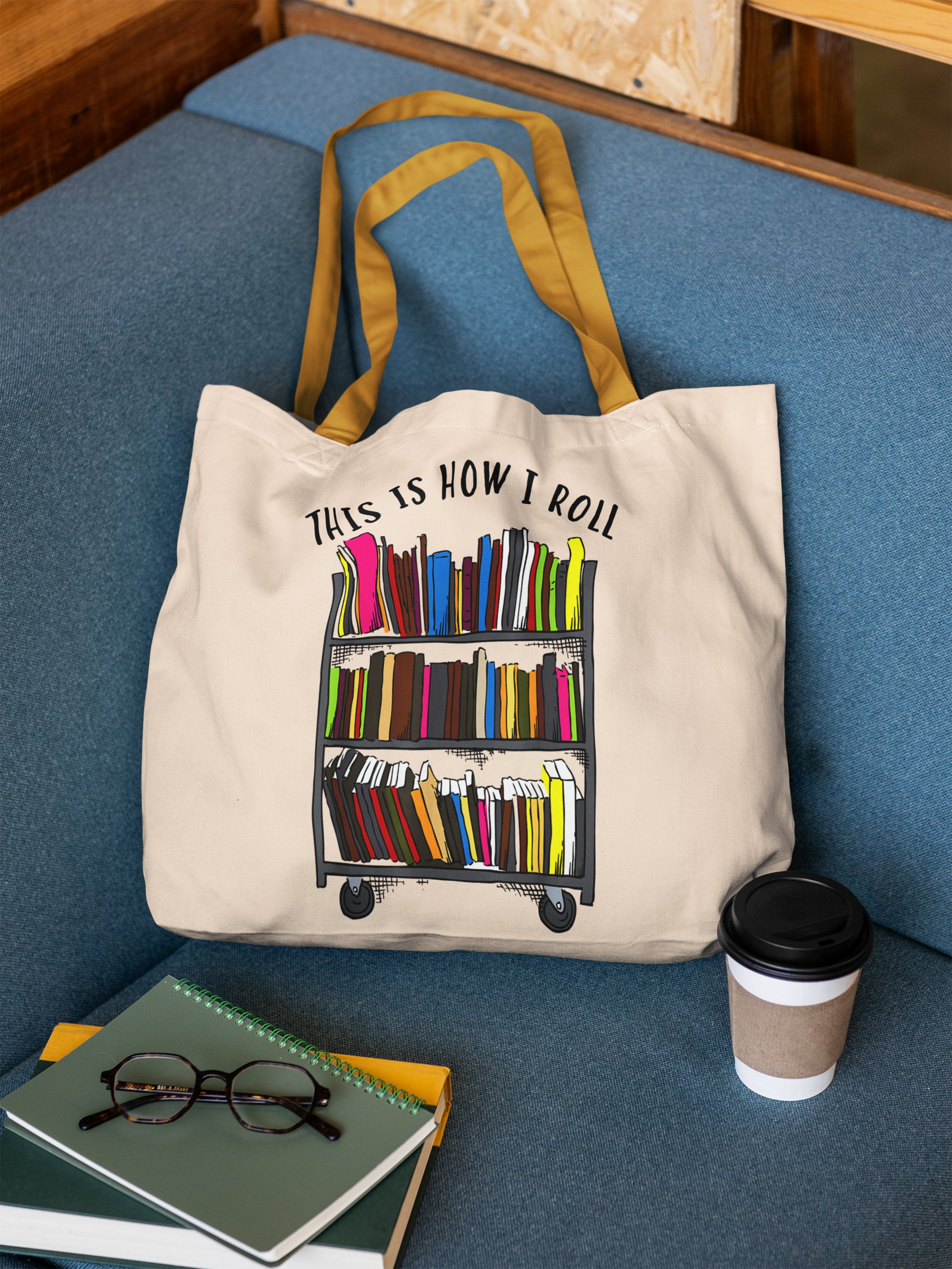 📚🛒 This Is How I Roll | Book Cart Black Font DTF Transfer FT754