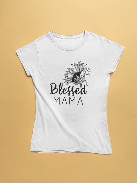 🌸 Blessed Mama – Floral DTF Transfer FT872